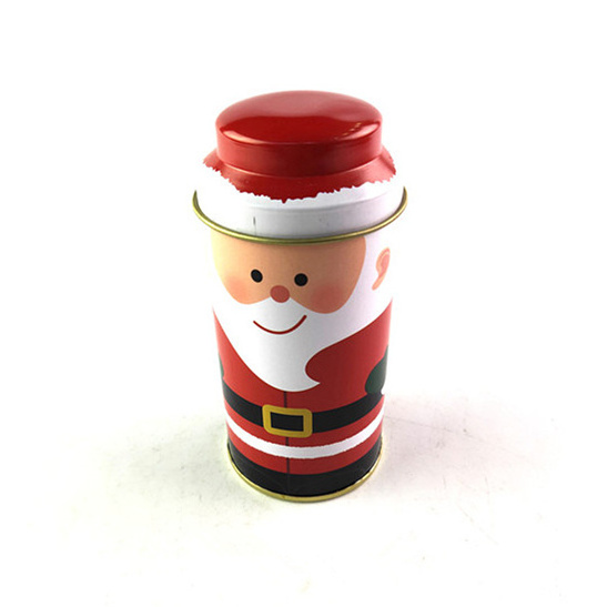 Christmas design candy tins wholesale, wholesale cookie tin packaging box, santa biscuit metal tin box