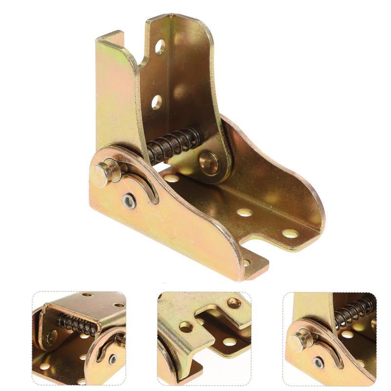 Furniture Leg Fittings Table Bed Leg Folding Bracket Invisible Hinge 90 Degree Locking Table Desk Hinge