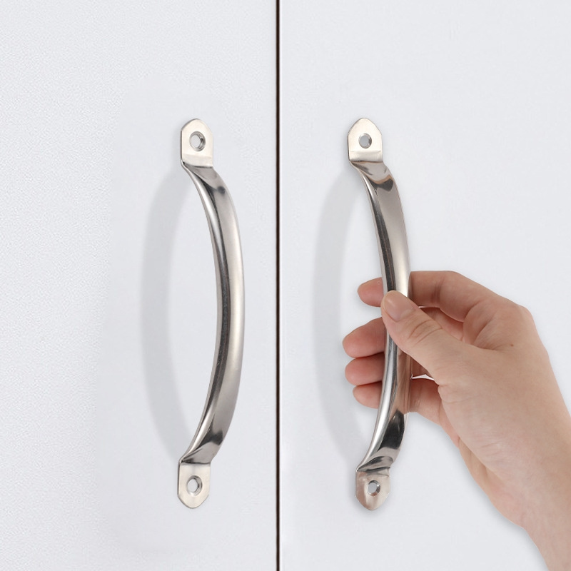 Simple Bathroom Door Handle Pull Stainless Steel Rolling Door Pull Handle For Wooden Door