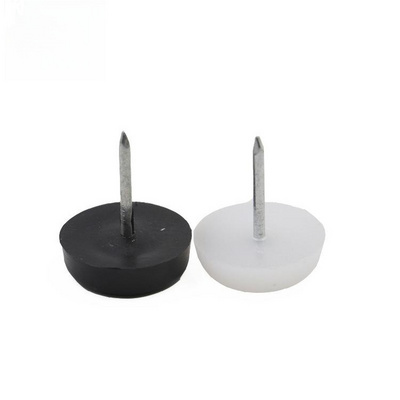 Sofa Leg Slide Nail Plastic Nylon Table Chair Slider Glide Nail On Felt Pad Floor Protector Furniture Sliders Nail