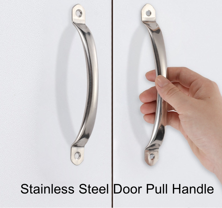 Simple Bathroom Door Handle Pull Stainless Steel Rolling Door Pull Handle For Wooden Door