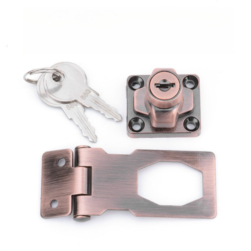 Cabinet Door Lock Clasp Buckle Barn Door Latch Gate Bolt Latch Zinc Staple Buckle For Door Lock