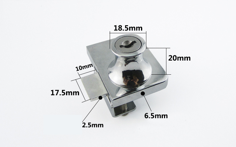 409 Zinc Alloy Display Glass Lock Furniture Hardware Fittings Xiaoboshi Cabinet Lock With Keys