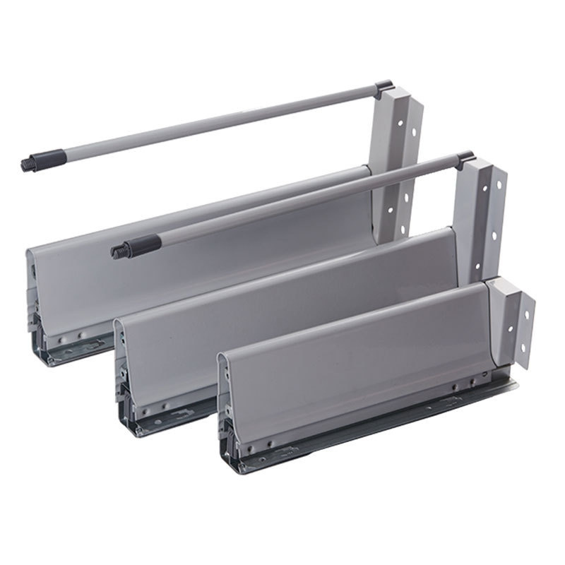 Kitchen Double Box Drawer Runners Metal Box Drawer Slide For Cabinet Soft Close Drawer Slide Box System Used on Furniture