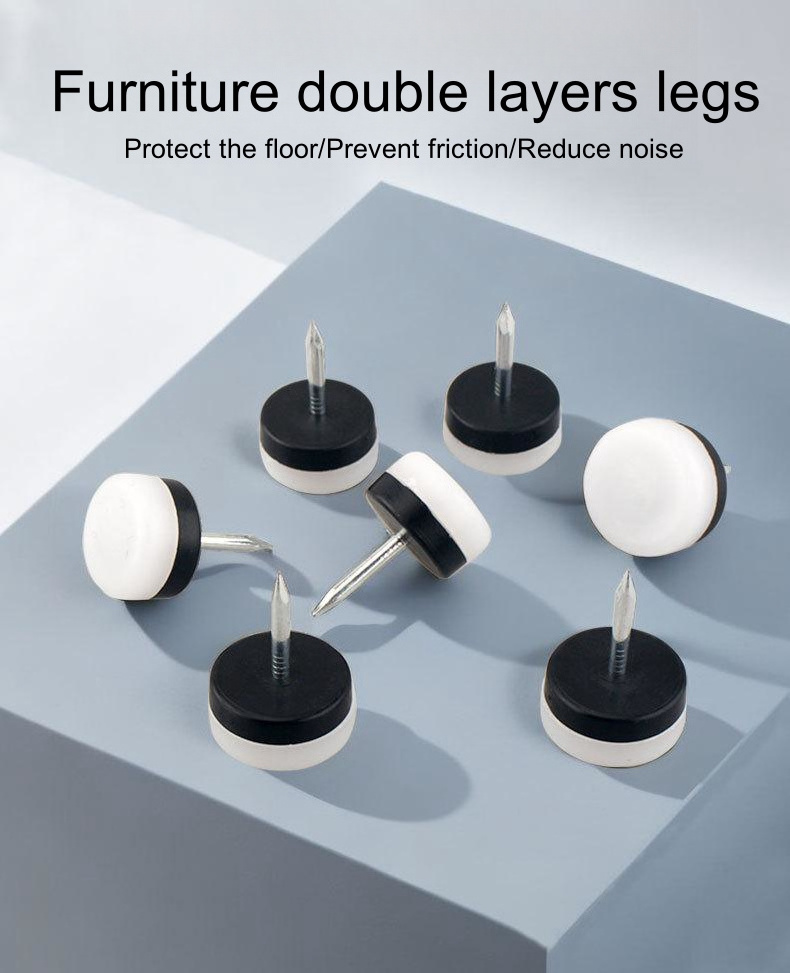 Table Plastic Furniture Glides Round Furniture Glide Pad With Nail Floor Protectors Chair Leg Nail Glide