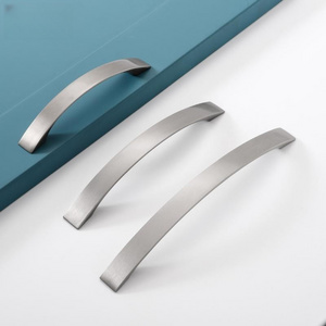 Furniture hardware Aluminum die-casting hardware handle aluminum alloy nickel brushed kitchen cabinet handle