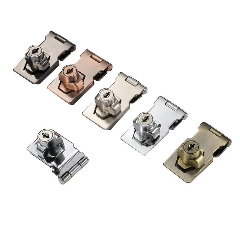 Cabinet Door Lock Clasp Buckle Barn Door Latch Gate Bolt Latch Zinc Staple Buckle For Door Lock