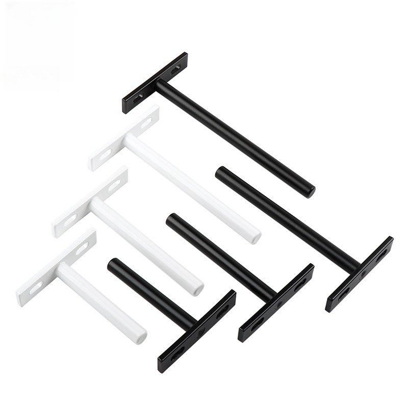 T-shaped Invisible Floating Wall Shelf Bracket Concealed Blind Shelf Support Floating Single Slot Shelf Bracket