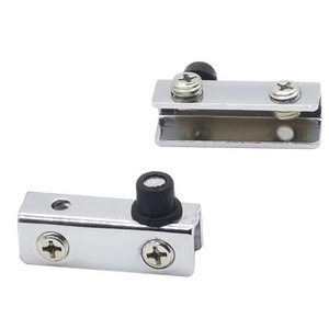 Furniture Fittings Iron Glass Door Clamp Clip Holder Pivot Hinge Closet Door Window Magnetic Catches