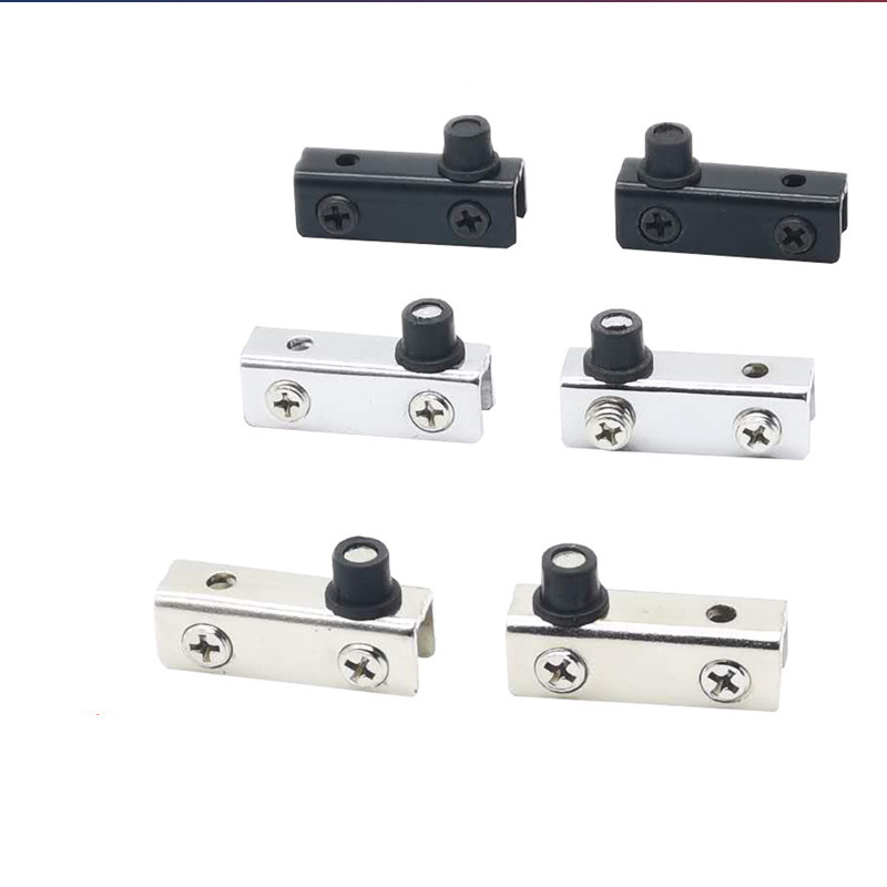 Furniture Fittings Iron Glass Door Clamp Clip Holder Pivot Hinge Closet Door Window Magnetic Catches