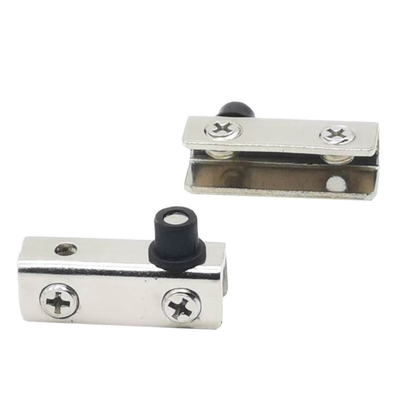 Furniture Fittings Iron Glass Door Clamp Clip Holder Pivot Hinge Closet Door Window Magnetic Catches