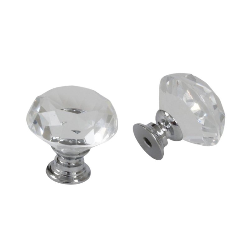 Kitchen Diamond Shape Clear Glass Drawer Knobs For Decorative Crystal Door Knobs Cabinet Knobs Pull Handles