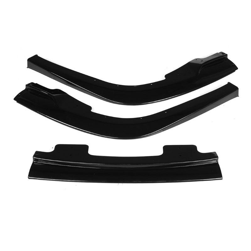 3pcs Car Front Bumper Splitter Lip Spoiler Splitter Deflector Lips Cover Trim Body Kit For Subaru Impreza WRX Sti S204 2006-2007