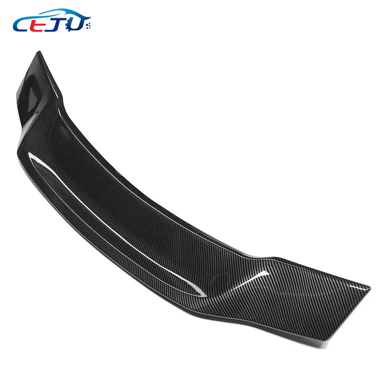 Carbon Fiber Look Plastic Car Rear Trunk Boot Lip Spoiler Wing Lip Rear Lip Spoiler For Honda Civic 2006-2011