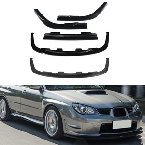 3pcs Car Front Bumper Splitter Lip Spoiler Splitter Deflector Lips Cover Trim Body Kit For Subaru Impreza WRX Sti S204 2006-2007