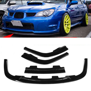 Car Front Bumper Splitter Lip Spoiler Splitter Deflector Lips Cover Trim Body Kit For Subaru Impreza WRX Sti S204 2006-2007