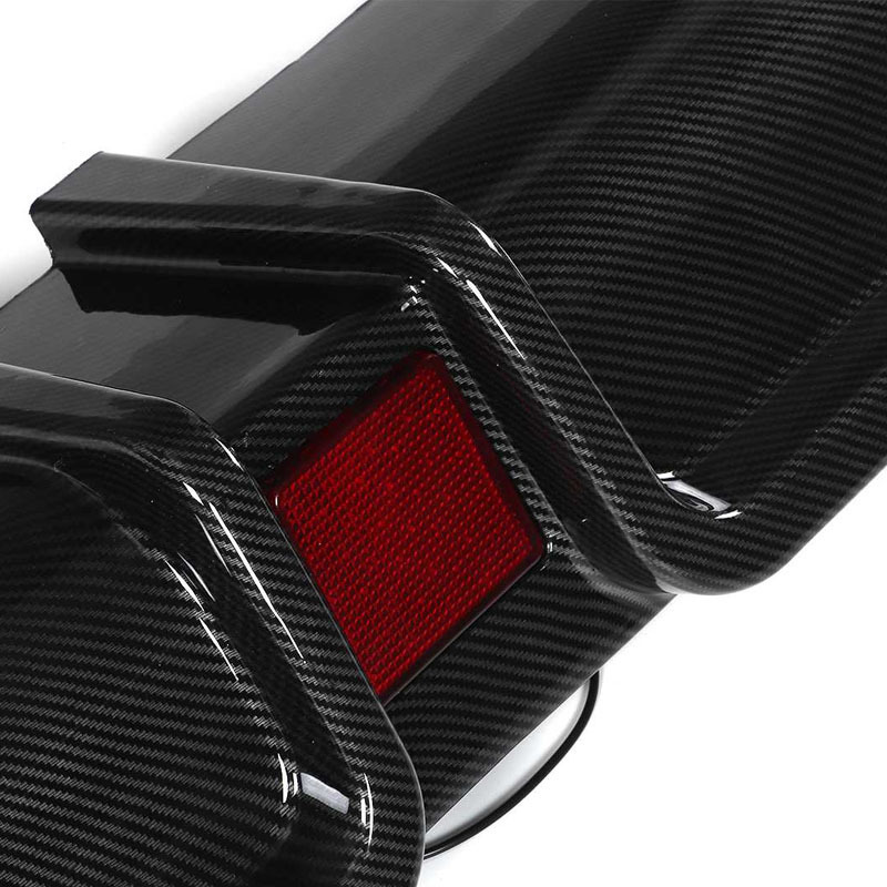 Car Body Kit Rear Diffuser With Led For Honda CIVIC 10Th Gen 2016-2022  Rear Bumper Splitter Lip Matter Black Carbon Look