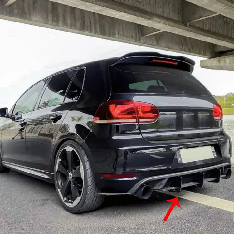 Car Rear Bumper Lip Diffuser Spoiler Rear Side Splitter Deflector For VW Golf MK6 MK7 MK7.5 GTI / R