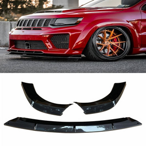 3PCS Car Front Bumper Splitter Lip Body Kit Spoiler Bumper For Jeep Grand Cherokee SRT 2014-2017