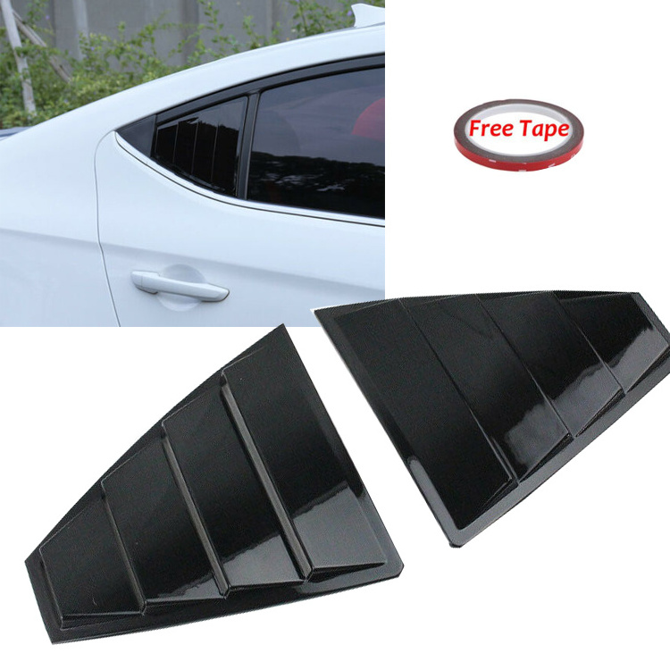 Car Side Vent Rear Window Louvered Cover Trim  Auto Accessories Styling For Hyundai Elantra 2016-2020