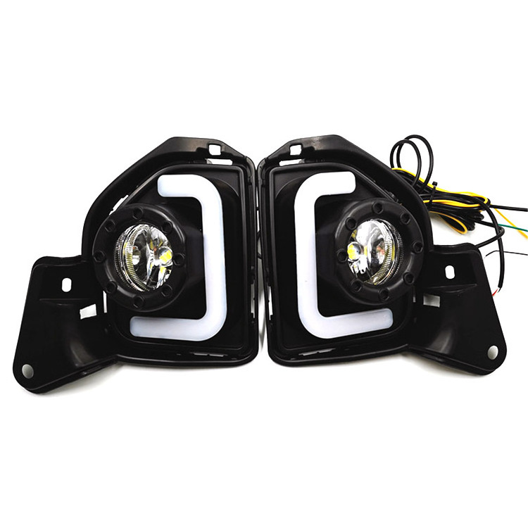 Car flashing 2pcs LED 12V ABS Car fog Lamp DRL Daytime Running Light For Toyota Hiace 2014 2015 2016 2017 2018 with Turn Signal