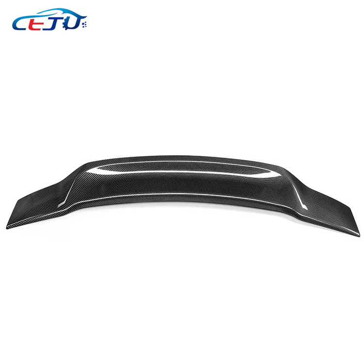 Carbon Fiber Look Plastic Car Rear Trunk Boot Lip Spoiler Wing Lip Rear Lip Spoiler For Honda Civic 2006-2011