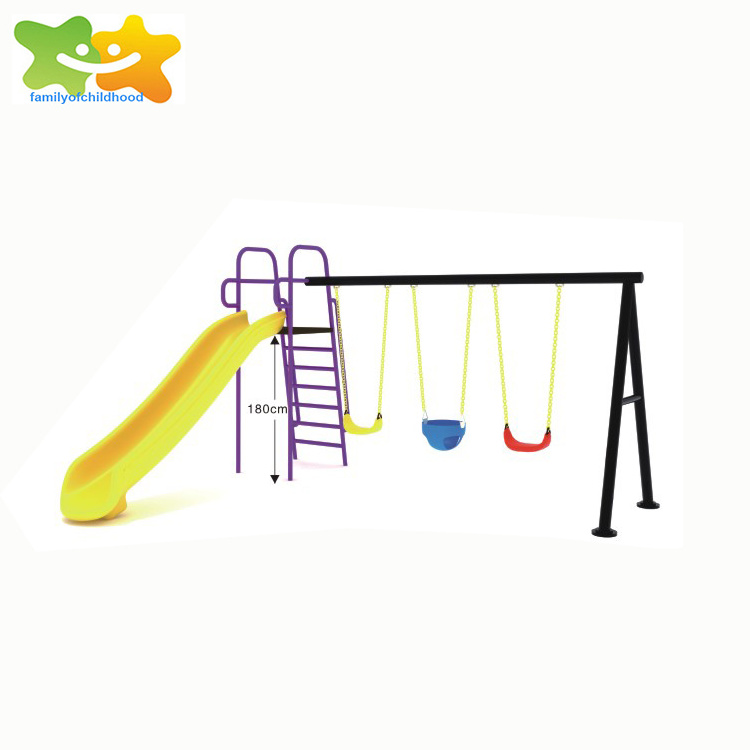 Popular Kids Plastic Outdoor Playground Equipment Baby Slide And Swing Set