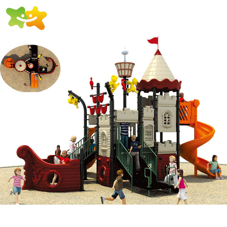 New product school garden children toys pirate ship outdoor kids playground slide for sale outdoor playground