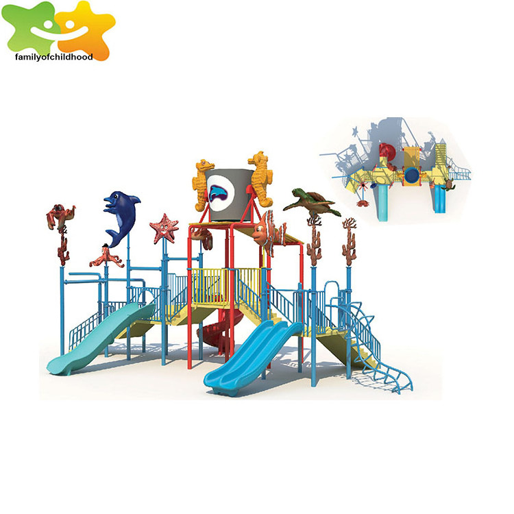 High Quality Cheap preschool stainless steel playground double slide