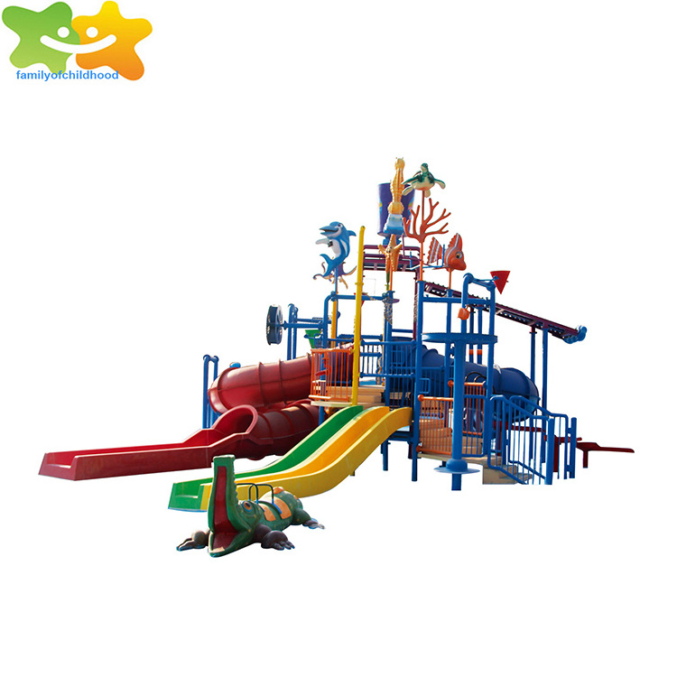 Swimming pool slide park fiberglass slide water slides for kids