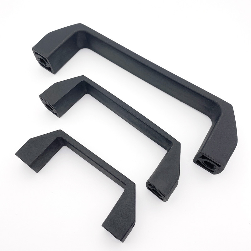 Nylon Plastic Furniture Door Plastic Pull Handles Black Plastic Pull Handles For Industrial Machines