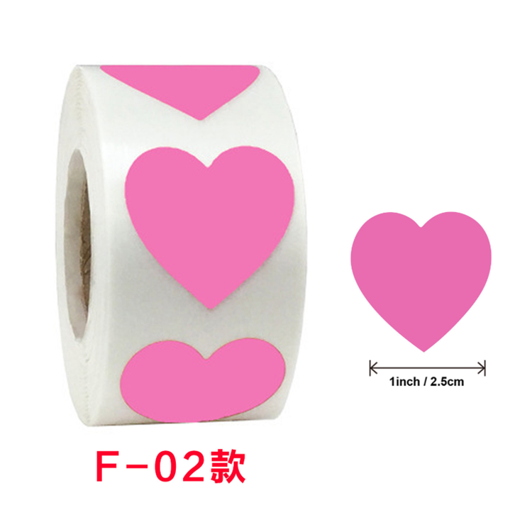 Factory direct bulk sale in stock decorative seal stickers heart shaped sticker roll