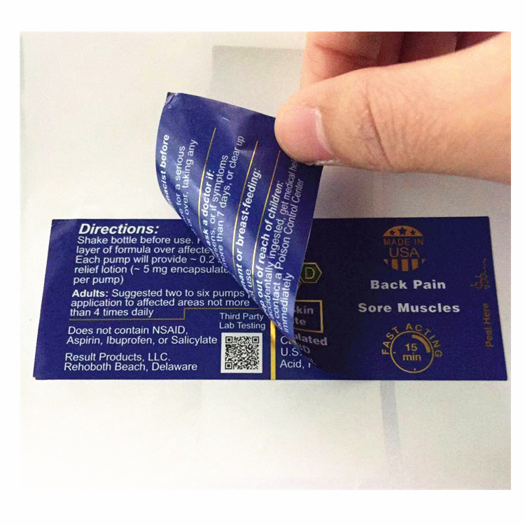 Custom Printing Self Adhesive Multilayer Synthetic Paper Label Multipage Booklet Folding Leaflet Labels