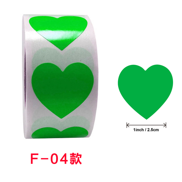 Factory direct bulk sale in stock decorative seal stickers heart shaped sticker roll