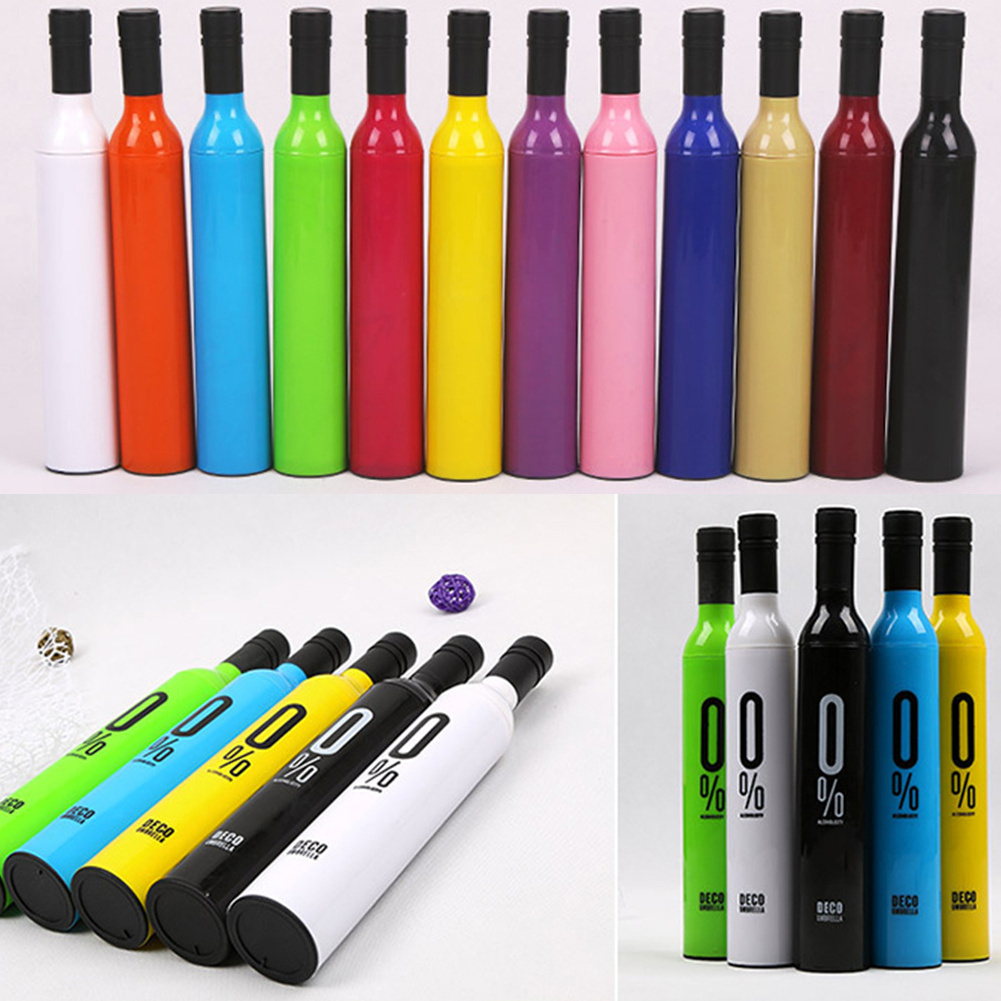 New Diy Advertise Gift Custom Logo Fashion Umbrella Foldable Travel Girl Backpack Bike Folding Wine Bottle Umbrella Supplier