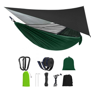 Double Lightweight Camping Hammock, Outdoor Hammock With Mosquito Net Swings Strap Hook Double Hammock With Mosquito Net/