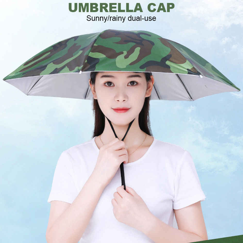 Promotional Custom Printed Head Hat, Super Mini Paraguas Parapluie Sombrillas Fishing Umbrella/