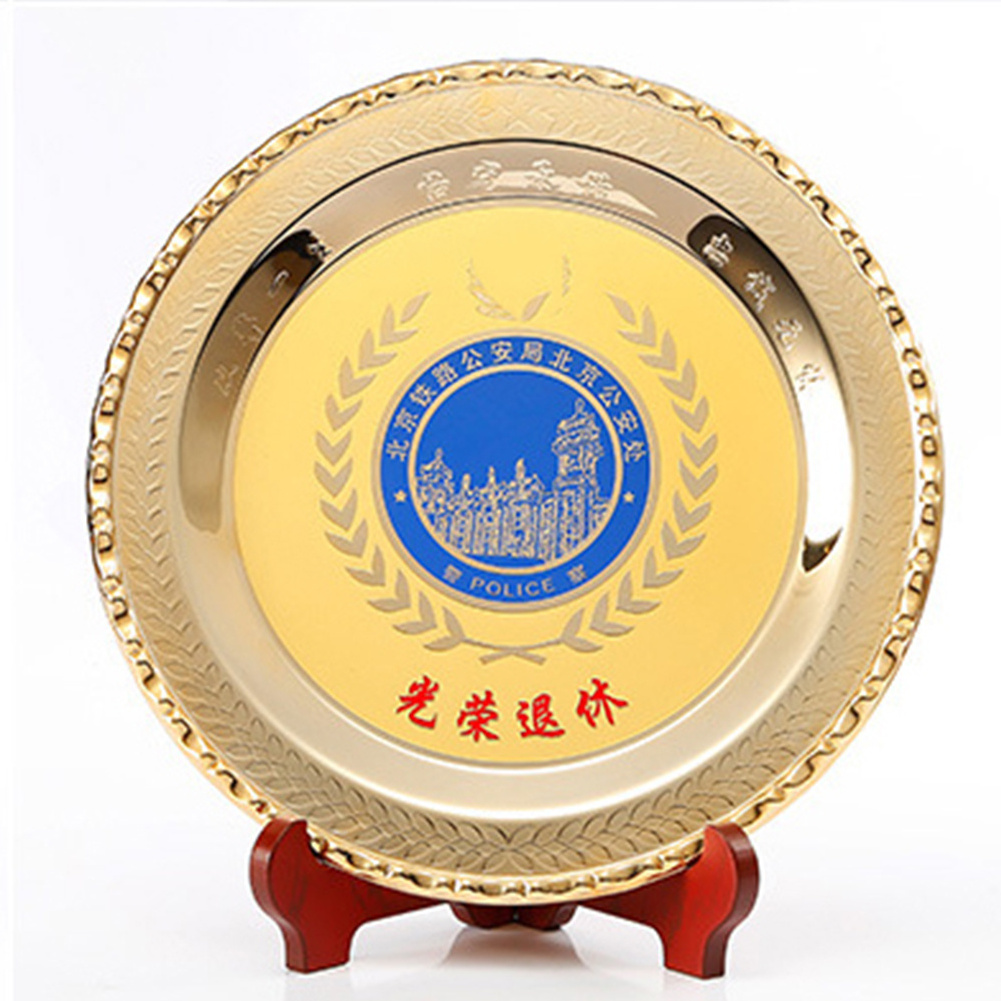 Custom New Design Decorative, Metal Stainless Steel Zinc Alloy Personalized Logo Souvenir Plates Award Plaques/