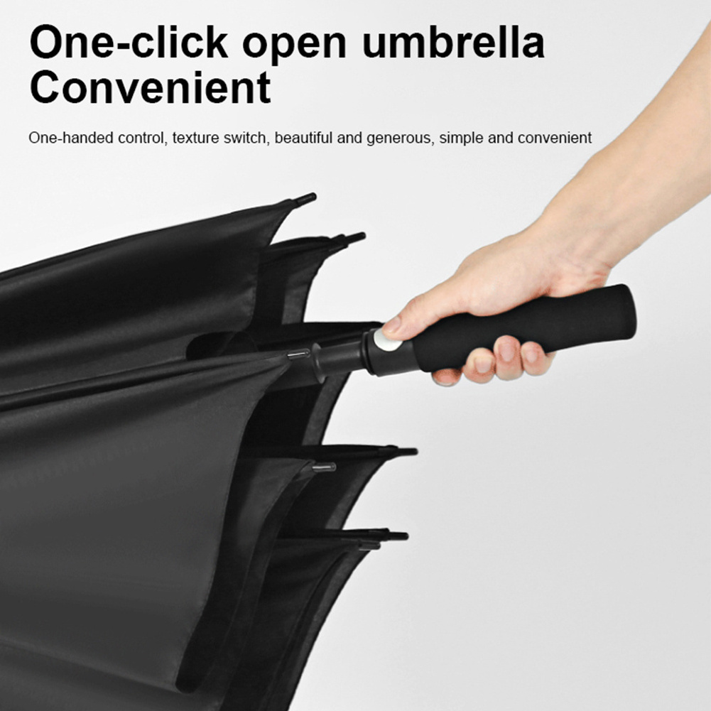 Wholesale Cheap Automatic Open Business Golf Big Umbrella Windproof Waterproof Man Straight Umbrella With Logo Customized