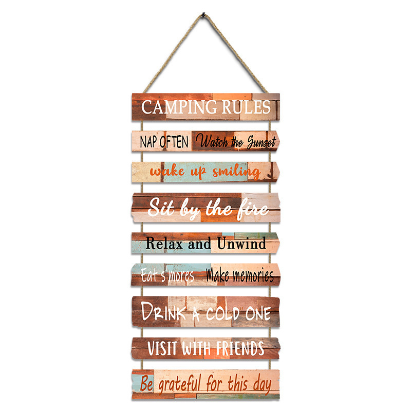 Wall Hanging Plaque 6pcs, Farmhouse Rustic Home Decoration Wall Decor Wood Sign For Living Room Bedroom/