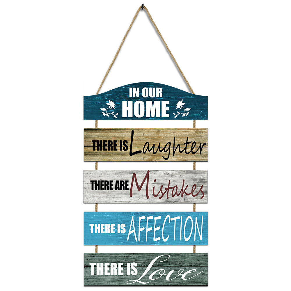 Wall Hanging Plaque 6pcs, Farmhouse Rustic Home Decoration Wall Decor Wood Sign For Living Room Bedroom/