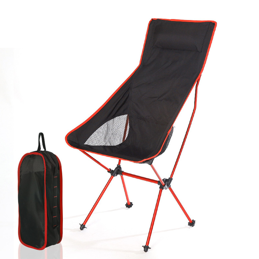 High Back Compact Lightweight, 7075 Aluminum Adult Outdoor Folding Fishing Camping Moon Chair Recliner/