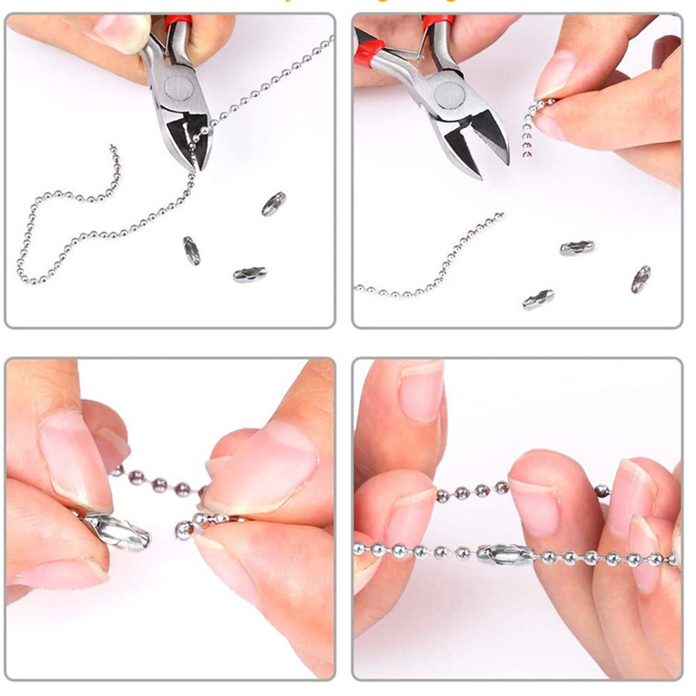 Wholesale Stainless Steel Ball, Chain Curtain Metal Key Chain For Jewelry Necklace Silver Bead Chain/