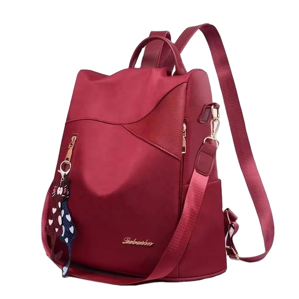 Simple Style Ladies Backpack, Anti-theft Oxford Tarpaulin Stitching Sequins Juvenile College Bag Purse Bagpack Mochila/