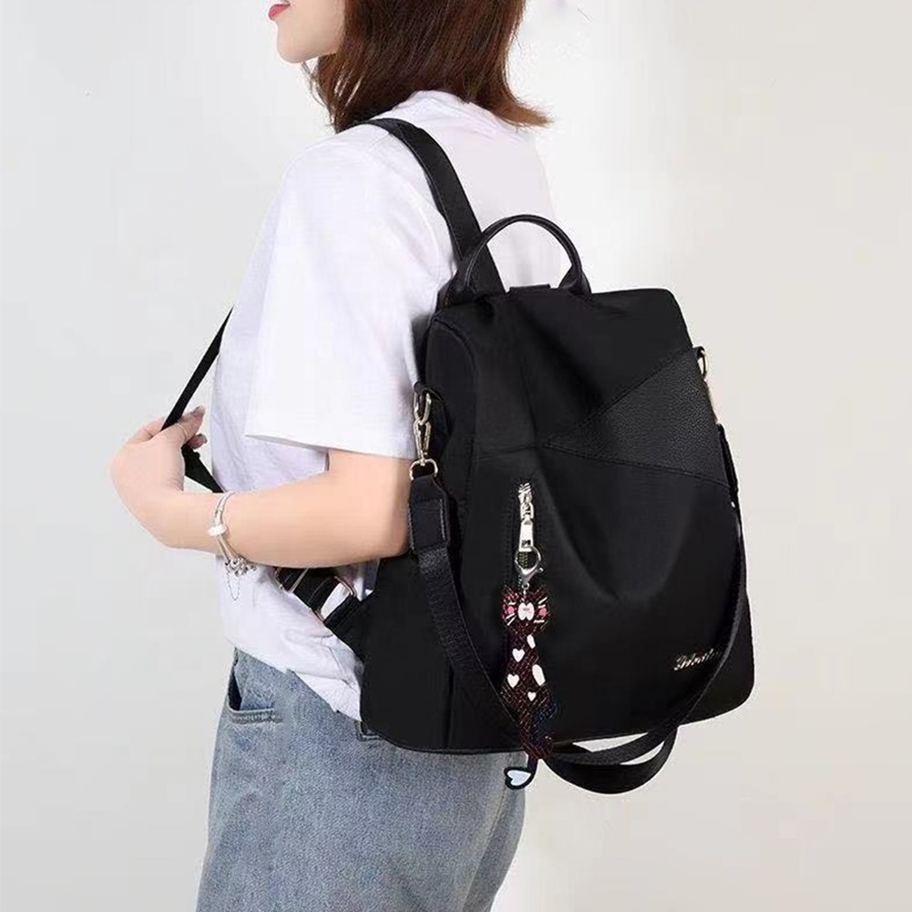 Simple Style Ladies Backpack, Anti-theft Oxford Tarpaulin Stitching Sequins Juvenile College Bag Purse Bagpack Mochila/