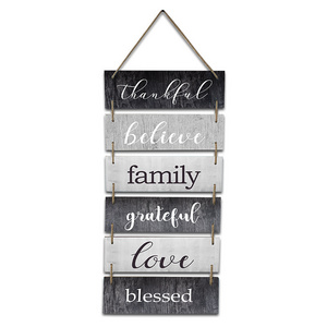 Wall Hanging Plaque 6pcs, Farmhouse Rustic Home Decoration Wall Decor Wood Sign For Living Room Bedroom/