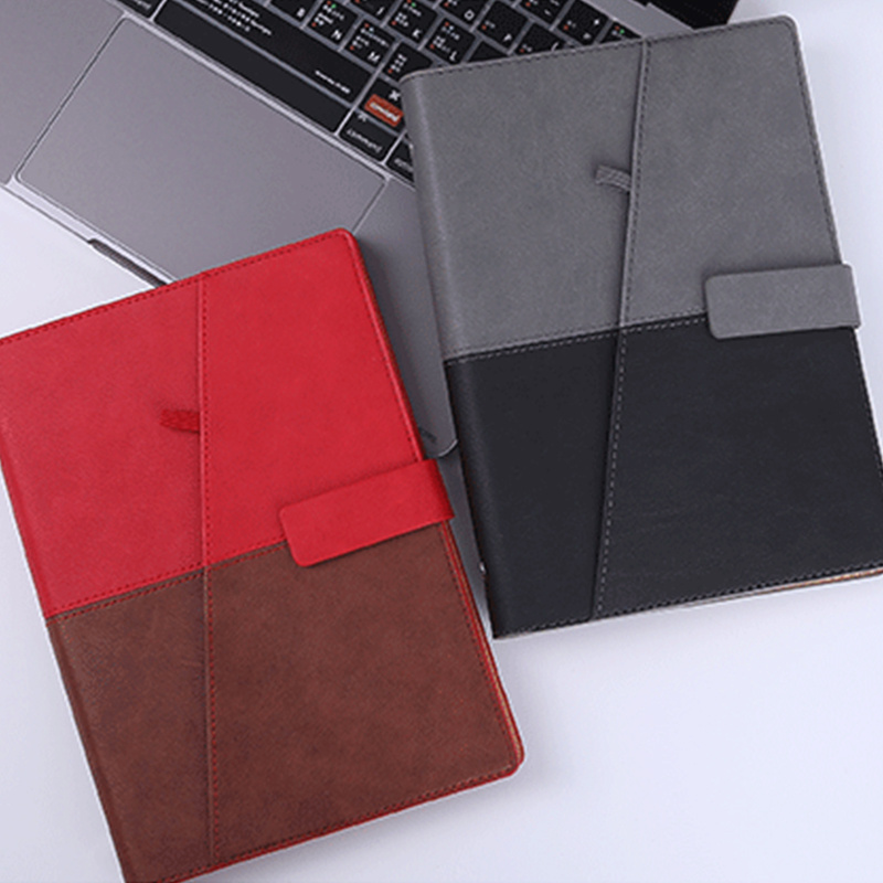 Mixed Color A5 Pu, Leather Notebook Hardcover Name Bank Card Pocket Notebook With Loose-leaf Binding Ring/