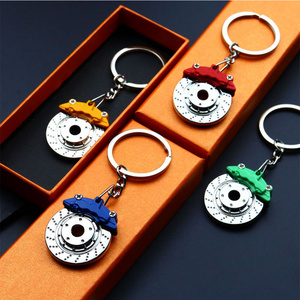 Auto Car Parts Models, Spinning Racing Disc Brake Keychain Metal Waist Keychain/