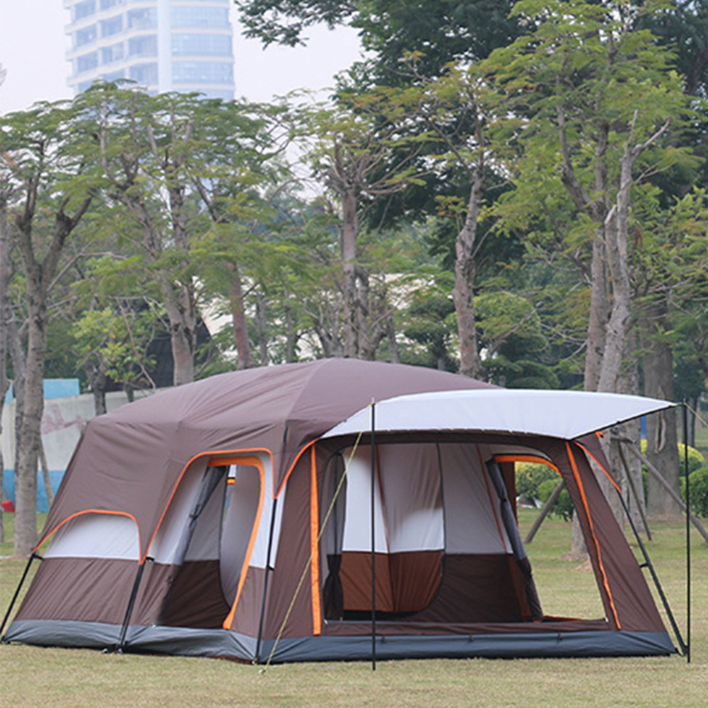 8-10 Person Big Camping Tent, Waterproof 2 Bedrooms Big Size Travel Tent Outdoor Camping Tent For Family/