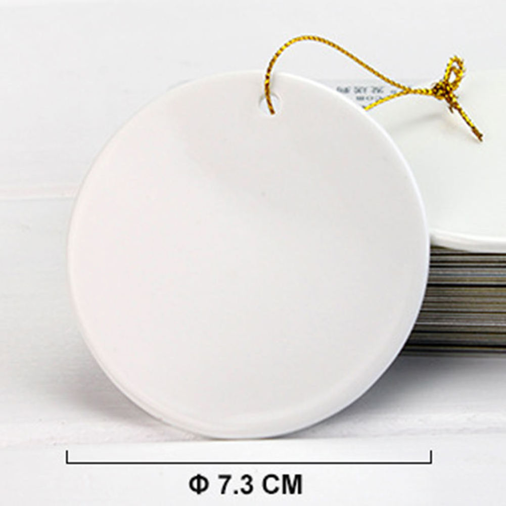 3 inch Round Circle Custom, Sublimation Blank Ceramic Christmas Ornaments Flat Christmas Ornament /